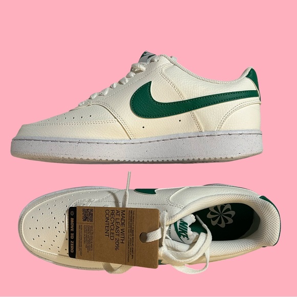 NWTIB! WOMEN’S NIKE COURT VISION LOW NEXT NATURE.  WHITE/SAIL/MALACHITE. SZ 10.5 - Picture 13 of 16